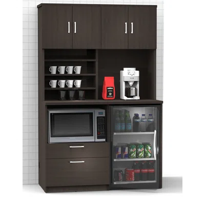 Buffet Sideboard Kitchen Break Room Lunch Coffee Kitchenette Cabinets 2 Pc Espresso - Factory Assembled (furniture Items Purchase Only)