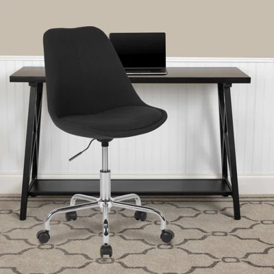 Lorelei Mid-Back Fabric Task Office Chair with Pneumatic Lift
