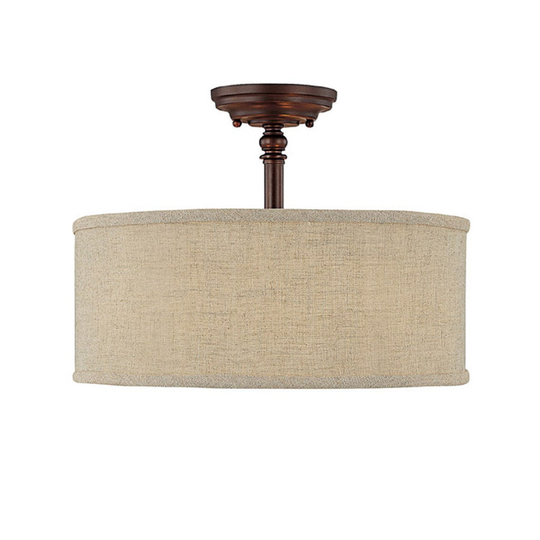 Loft 3-light Burnished Bronze Semi-Flush Mount