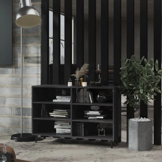 Sideboard High Gloss Gray 40.7"x13.8"x27.6" Chipboard