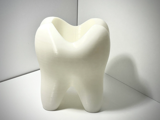 A Cup For Toothbrush & Toothpaste That Looks Like A Tooth - Pencil Holder Makeup Brush 3D Printed