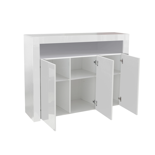LED sideboard with multi-colour LED lights