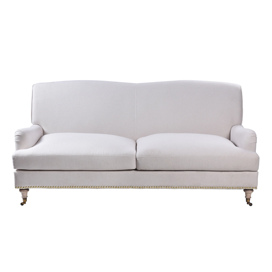 Dann Foley - Sofa - Cream Upholstery - Natural Finish