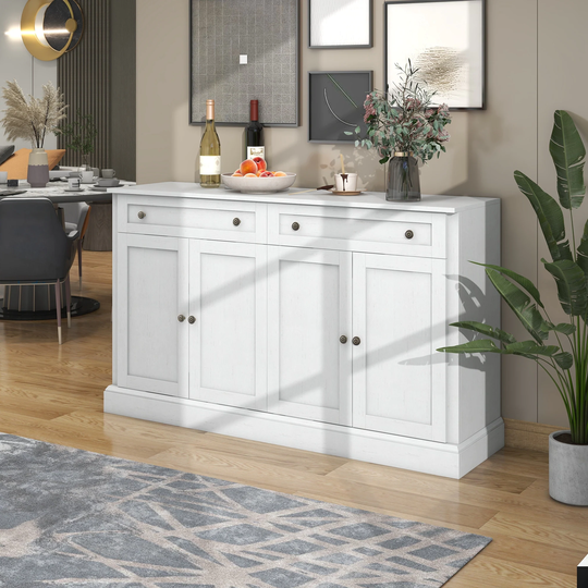 Kitchen Sideboard Storage Buffet Cabinet with 2 Drawers & 4 Doors Adjustable Shelves
