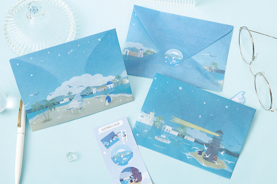 Relaxing Mood Translucent Envelopes Set - 3Pc | Transparent Envelope Greeting Card Present Tracing Paper