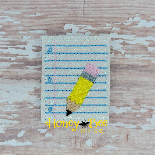 Glitter Vinyl Felties, School Teacher Paper & Pencil Felties