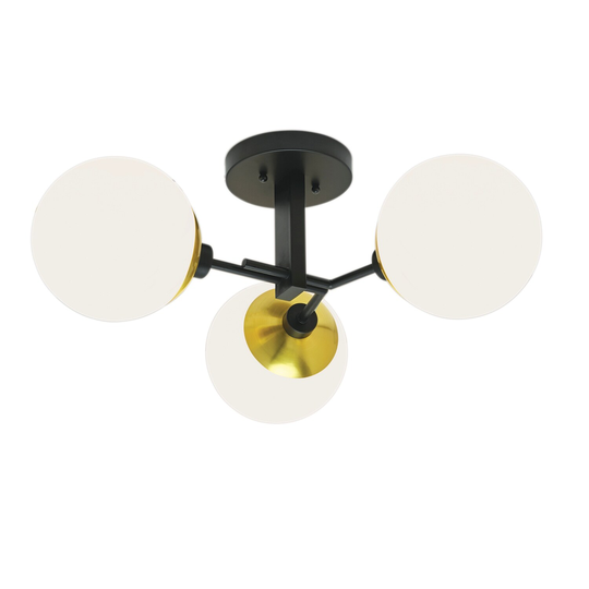 Triple Play Outdoor Semi-Flush Mount Light - N/A