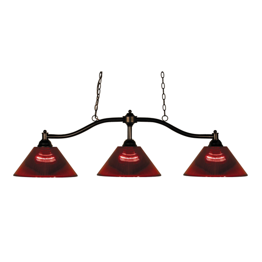 Avery Home Lighting Chance Bronze 3 Light Billiard Light