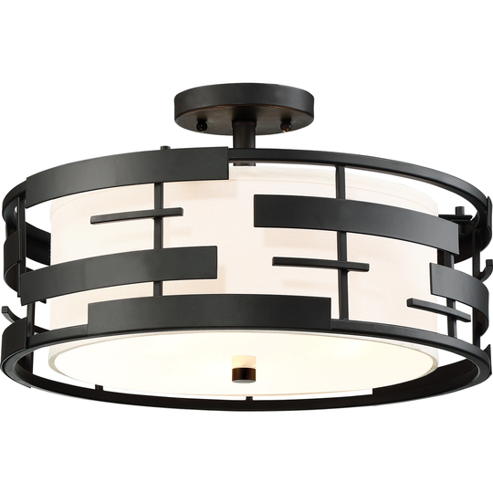 Lansing 3 Light Semi-Flush