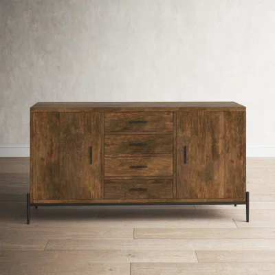 Ashley 70" Wide 4 Drawer Mango Solid Wood Sideboard