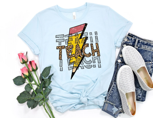 Retro Pencil Teach Shirt // Kindergarten Teacher Tee Field Trip Shirts For Teachers Dinosaur