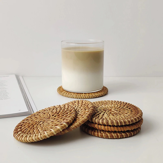 Rattan Coaster, Kitchen Table Mats, Rattan Coaster, Bowl Padding Mat, Insulation Pad