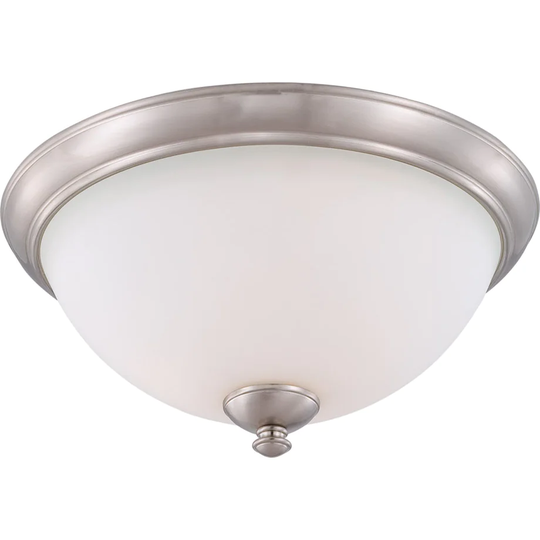 Nuvo 'Patton' 3-light Brushed Nickel Flush Mount