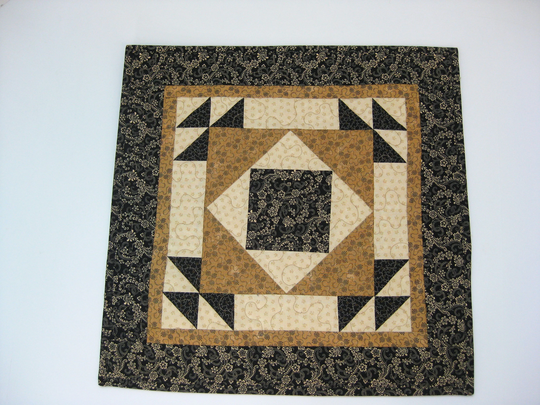 Quilted Table Topper, Runner, Handmade Country Mat