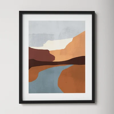 Midway 'Sedona Colorblock IV' by Victoria Borges - Picture Frame Print on Paper