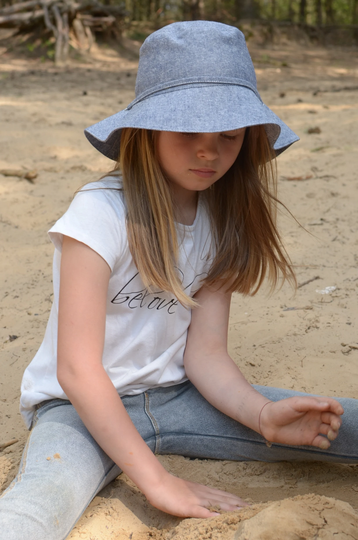 Linen Wide Brim Hat, Toddler Floppy Beach Hat