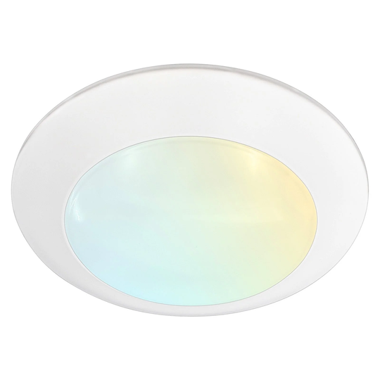 Luxrite 6" LED Surface Mount Disk Light 15W 3 Color Selectable 3000K-5000K 1000 Lumens Dimmable ETL Listed Wet Rated