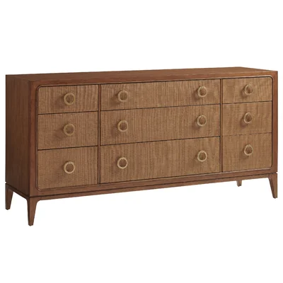 Palm Desert 9 Drawer 74" W Double Dresser