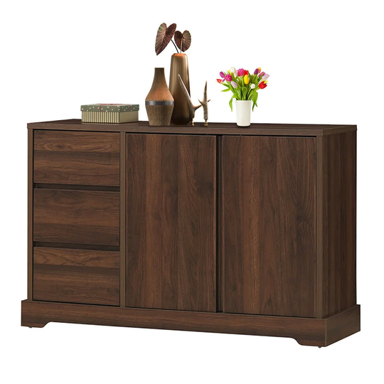 Gymax Buffet Sideboard Cupboard Cabinet Console Table W/ 3 Drawers & - See Details