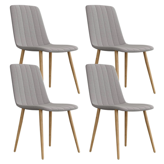 Dining Chairs Set of 4, Linen Upholstered Side Chairs
