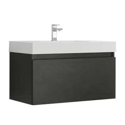 Mezzo 36" Wall-Mounted Single Bathroom Vanity Set