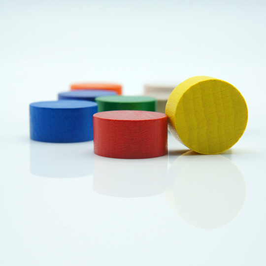 Wooden 20x10mm Big Disc 2 [10 Colors Options] Replacement Token To Board Games/Pnp