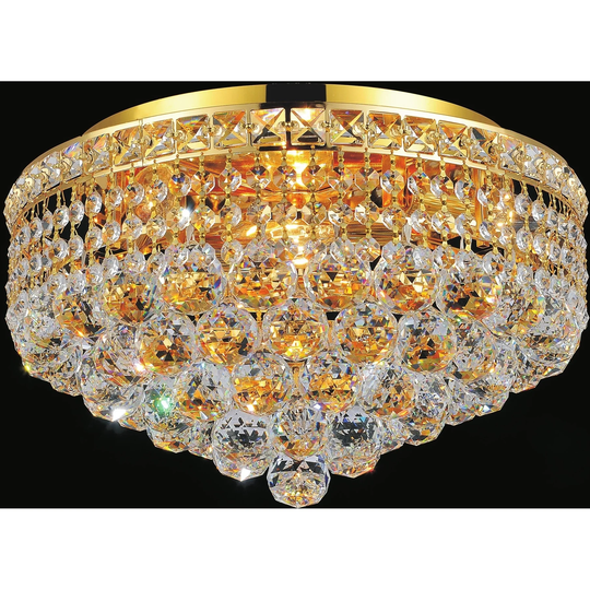 Guisseppe Lighting Four Light Flush Mount Luminous Gold - Exact Size