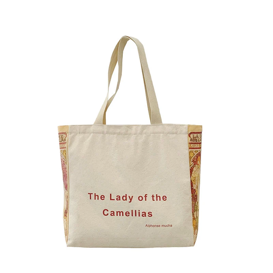 The Lady Of Camellias Tote Bag|Monet Bag|Phrase Grocery Bag|Artsy Bag|Canvas Bag|Art Bag|Bridesmaid Bags|Reusable Bag