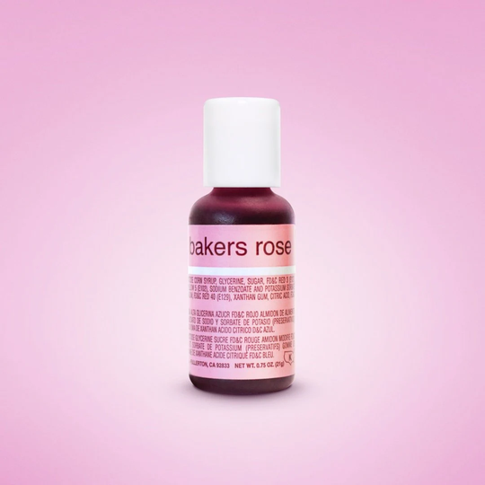 Fast Shipping Bakers Rose Chefmaster Gel Food Coloring 20Ml, Color