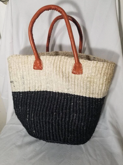 Fiber & Leather Handbag. Very Colorful, Very Light, Gift For Anyone