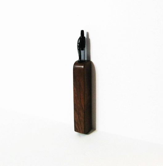 Magnetic Pen, Pencil Holder Made Of Walnut Wood