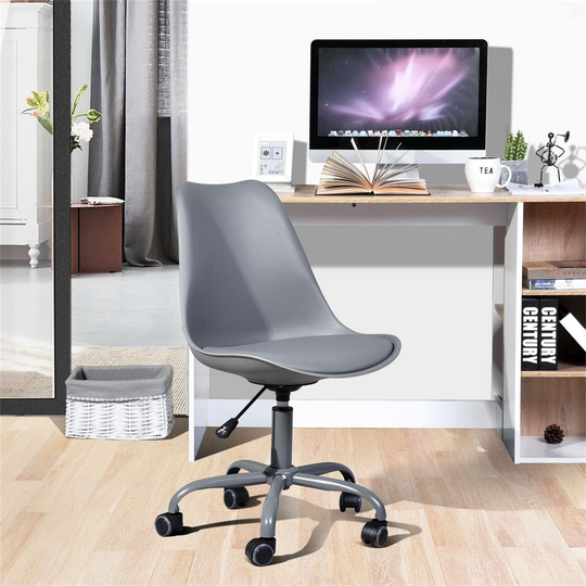 Modern PP Office Task Chair Ergonomic Chair Durable PP Plastic Home Office Chair Swivel Rolling Home Office Task Chair