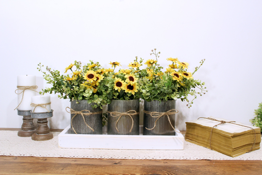 Fall Centerpiece, Fall Dining Table Autumn Home Decor, Sunflower Modern Farmhouse Sunflowers