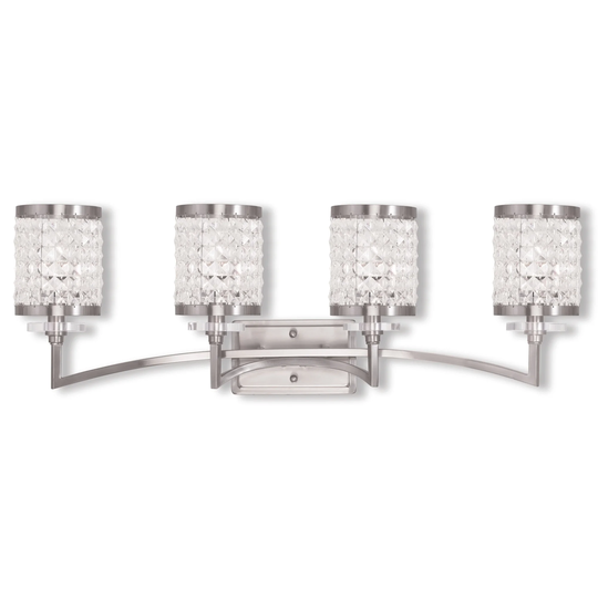 Livex Lighting Grammercy 4 Light Brushed Nickel Bath Vanity - Brushed nickel