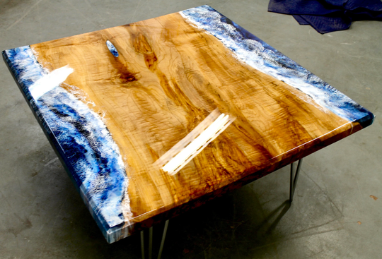 Ocean Wave Resin Coffee Table