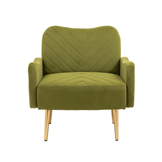 Velvet Chair Accent Chair Living room Lesiure Chair with Metal Feet