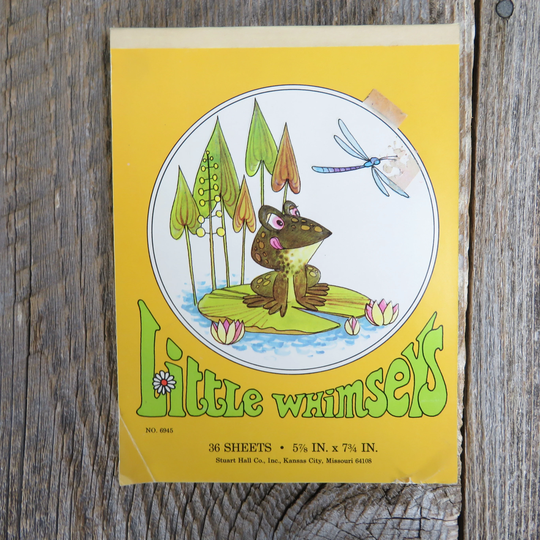 Vintage Frog Writing Paper Pas Stationery Little Whimseys Toad On Lily Tablet Stuart Hall Co