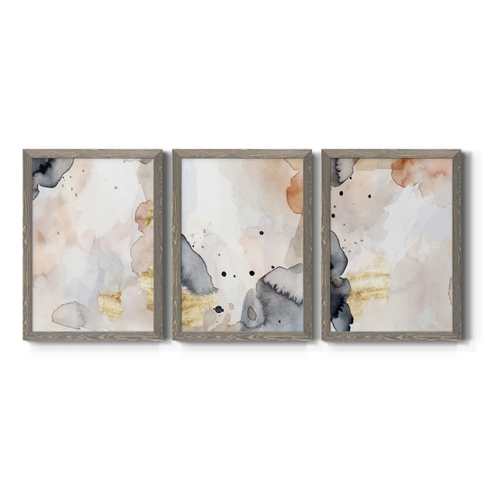 Indigo Blush and Gold I-Premium Framed Canvas - Ready to Hang - Multi-Color