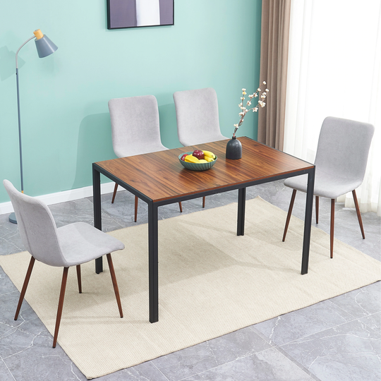 Modern Black Wooden Countertop Dining Table