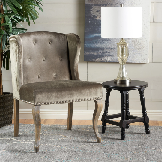 Niclas Velvet Wingback Chair by Christopher Knight Home