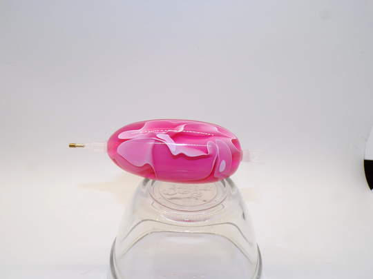 Diamond Painting Pen, Pink, White, See-Thru, Swirl, Egg Shaped Mini, Acrylic