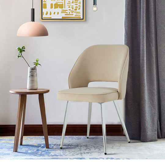 Modern Dining Chairs Velvet Accent Chair Living Room Leisure Chairs - 20.47''D x 19.69''W x 32.68''H
