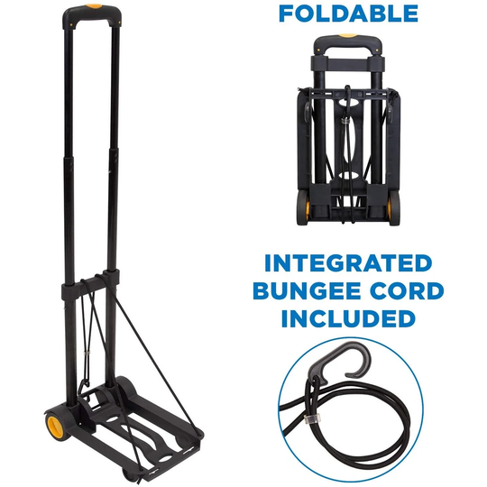 Mount-It! Folding Luggage Cart and Dolly, 77 Lb Capacity