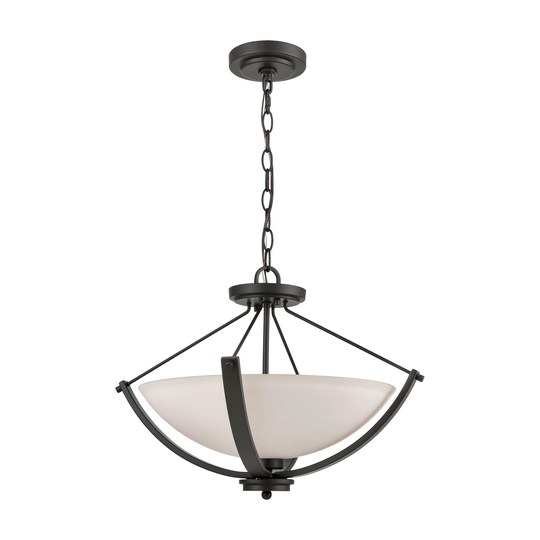 Casual Mission 3-Light Semi Flush Mount