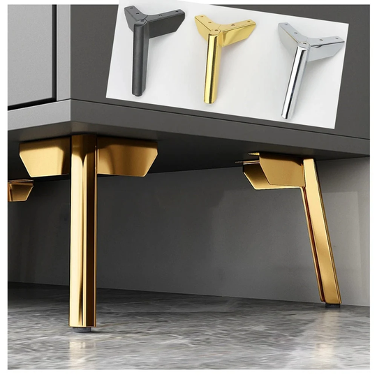 4Pc Metal Furniture Legs Table Sofa Feet Kitchen Bathroom Cabinet Cupboard Stand Support, Diy Hardware
