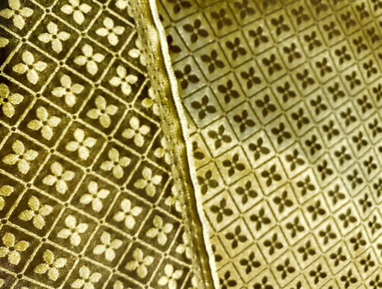 Fabric For Chairs, Clover Flower Fabric, Luxury Thick Golden Fabric Curtains, Pillows