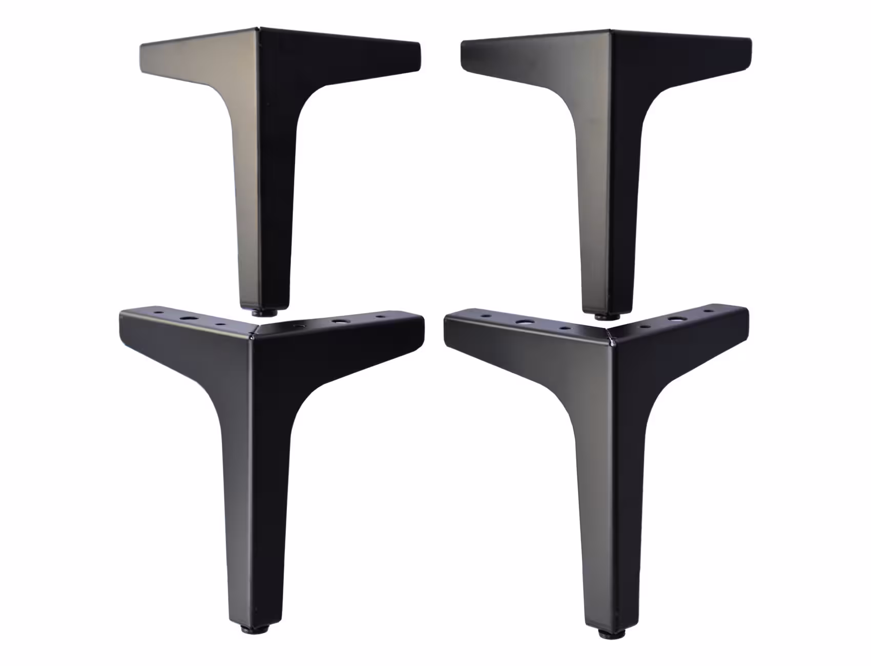 4Pc Furniture Legs Metal Sofa Couch Black 4, 5, 6 Or 7 Inch Italian Style Cabinet Feet Fast Ship