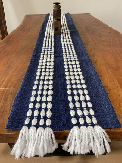 100% Cotton Table Runner | Stripe Woven Pattern Decor Dining Tablecloth Setting