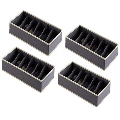 24-Cell Fabric Foldable Dresser Drawer Organizers Storage For Socks, Lingerie, Handkerchiefs, Ties