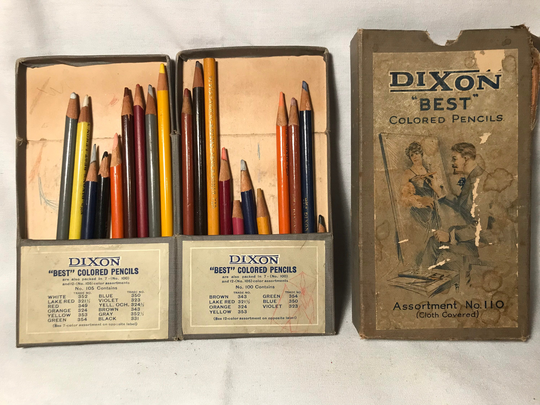 Antique Dixon Best Colored Pencil Assortment Set Number 110